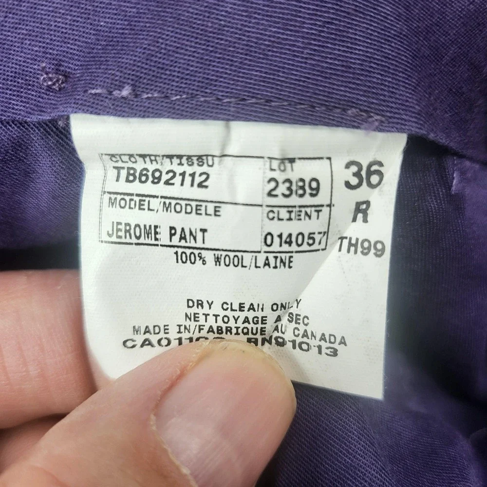 Ted Baker Suit‎ Pants Mens 36x34 Blue Wool Jerome Slim Fit Made In Canada